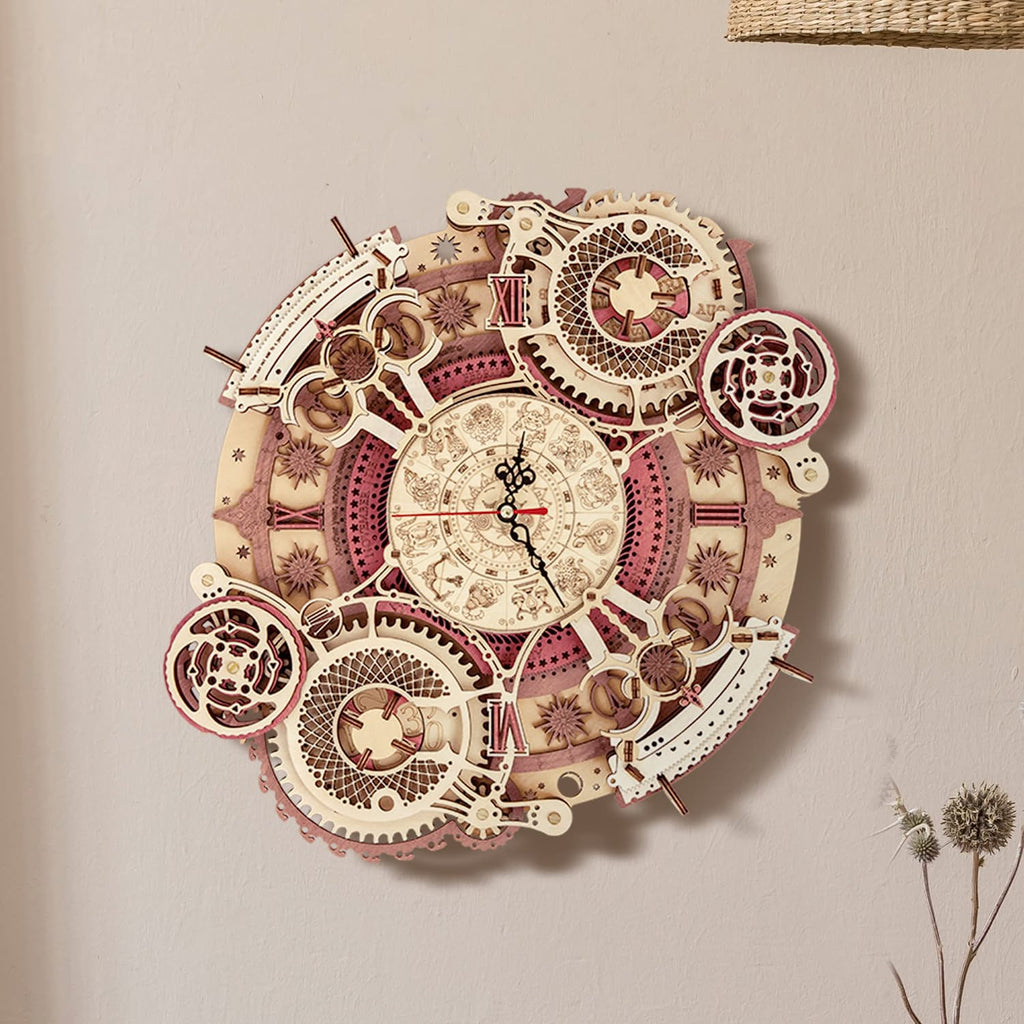 Zodiac Wall Clock (3D Wooden Puzzle)