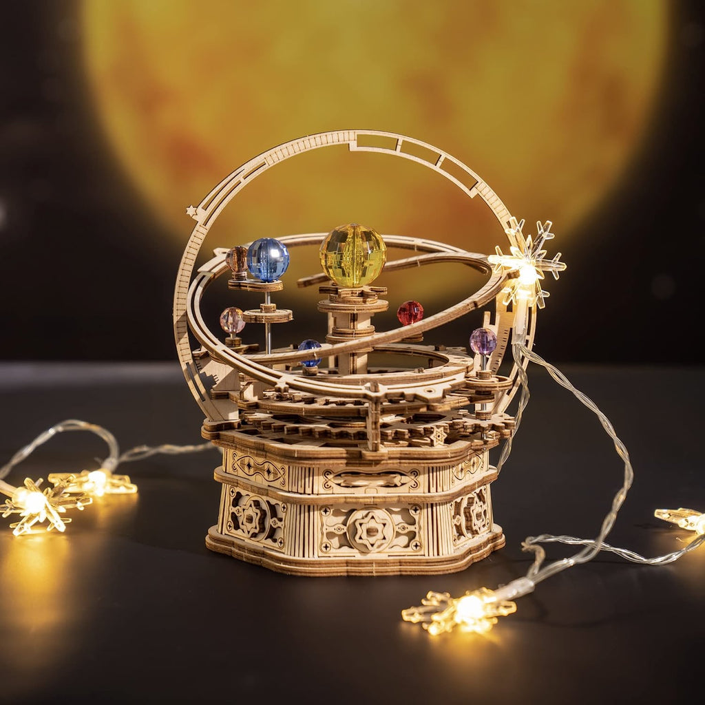 Rotating Starry Night Mechanical Music Box (3D Wooden Puzzle)