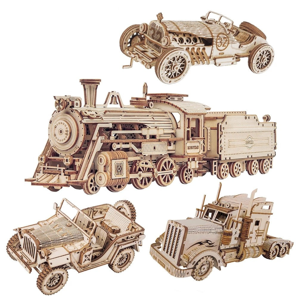 Oldtimer Vehicle (3D Wooden Puzzle)